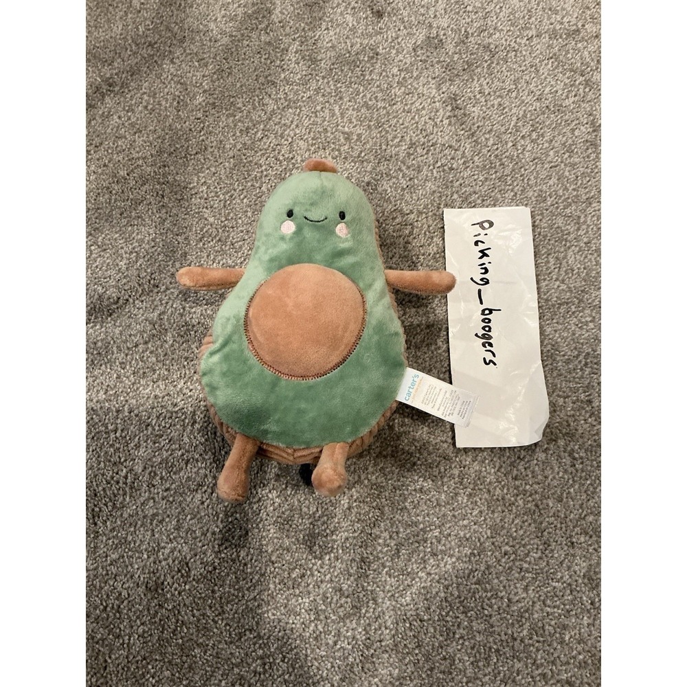 Carter's 10" Avocado Plush Green Tan Just One You Lovey Toy Stuffed